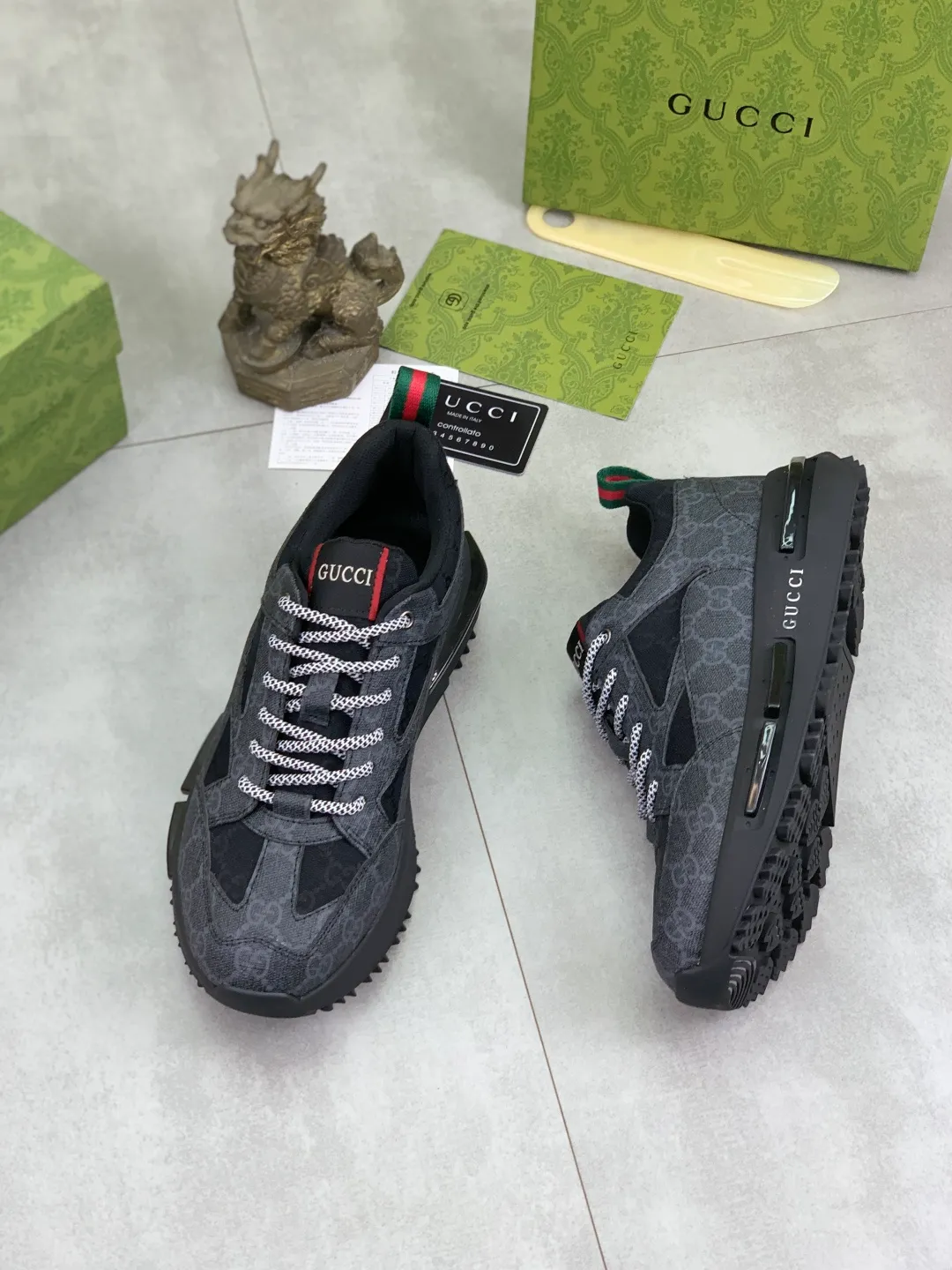 Men's men's shoes 💰P440💰 [New model] (GUCCI) official website's latest 🎁🎁casual and fashionable men's shoes 👟, hot style 💥 style is simple and elegant, exclusive for trendy men. Unique official website's latest brand double G elements Original 👑Gucci decoration, fashionable and generous, the fabric is original frosted calfskin✅Fully imported first-layer pigskin lining, the official website specifies wear-resistant, lightweight original rubber casual outsole, the classic model is taken in real life🎬38-44 3️⃣ colors available